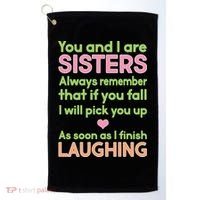 Funny Sisters Laughing Golf Towel thumb 0