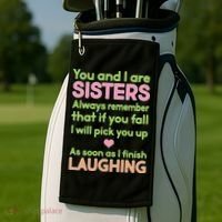 Funny Sisters Laughing Golf Towel thumb 2