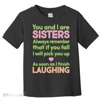 Funny Sisters Laughing Toddler T-Shirt thumb 0