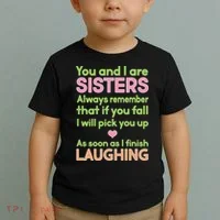 Funny Sisters Laughing Toddler T-Shirt thumb 2