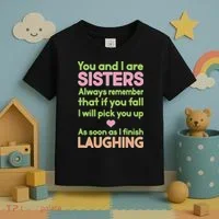 Funny Sisters Laughing Toddler T-Shirt thumb 3