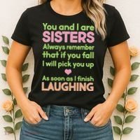 Funny Sisters Laughing Women's T-Shirt thumb 2