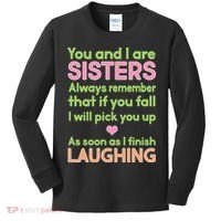 Funny Sisters Laughing Kids Long Sleeve Shirt thumb 0