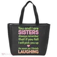 Funny Sisters Laughing Tote Bag thumb 0