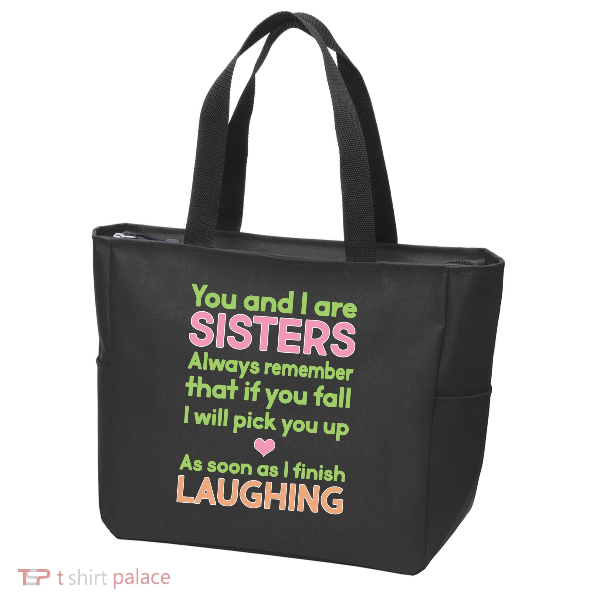Funny Sisters Laughing Tote Bag