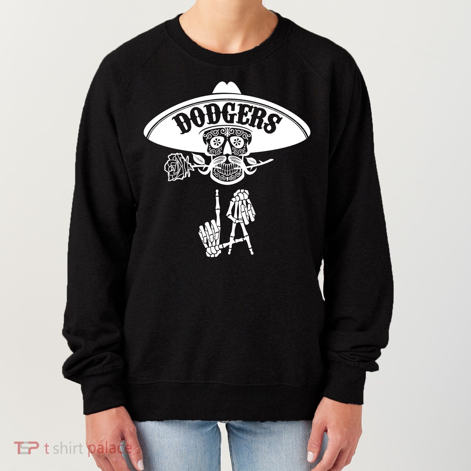 Funny Skull Dodgers Women's Sweatshirt
