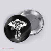Funny Skull Dodgers Button thumb 0