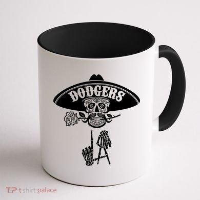 Funny Skull Dodgers Coffee Mug back
