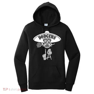 Funny Skull Dodgers Women's Hoodie