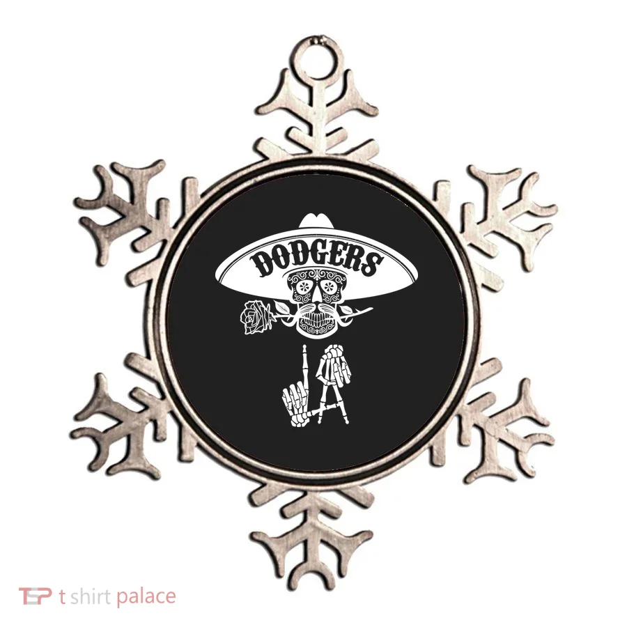 Funny Skull Dodgers Ornament