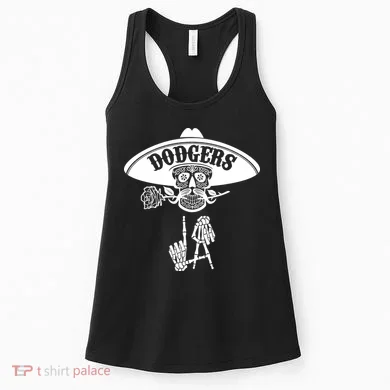 Funny Skull Dodgers Women's Tank Top