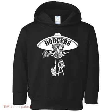 Funny Skull Dodgers Toddler Hoodie
