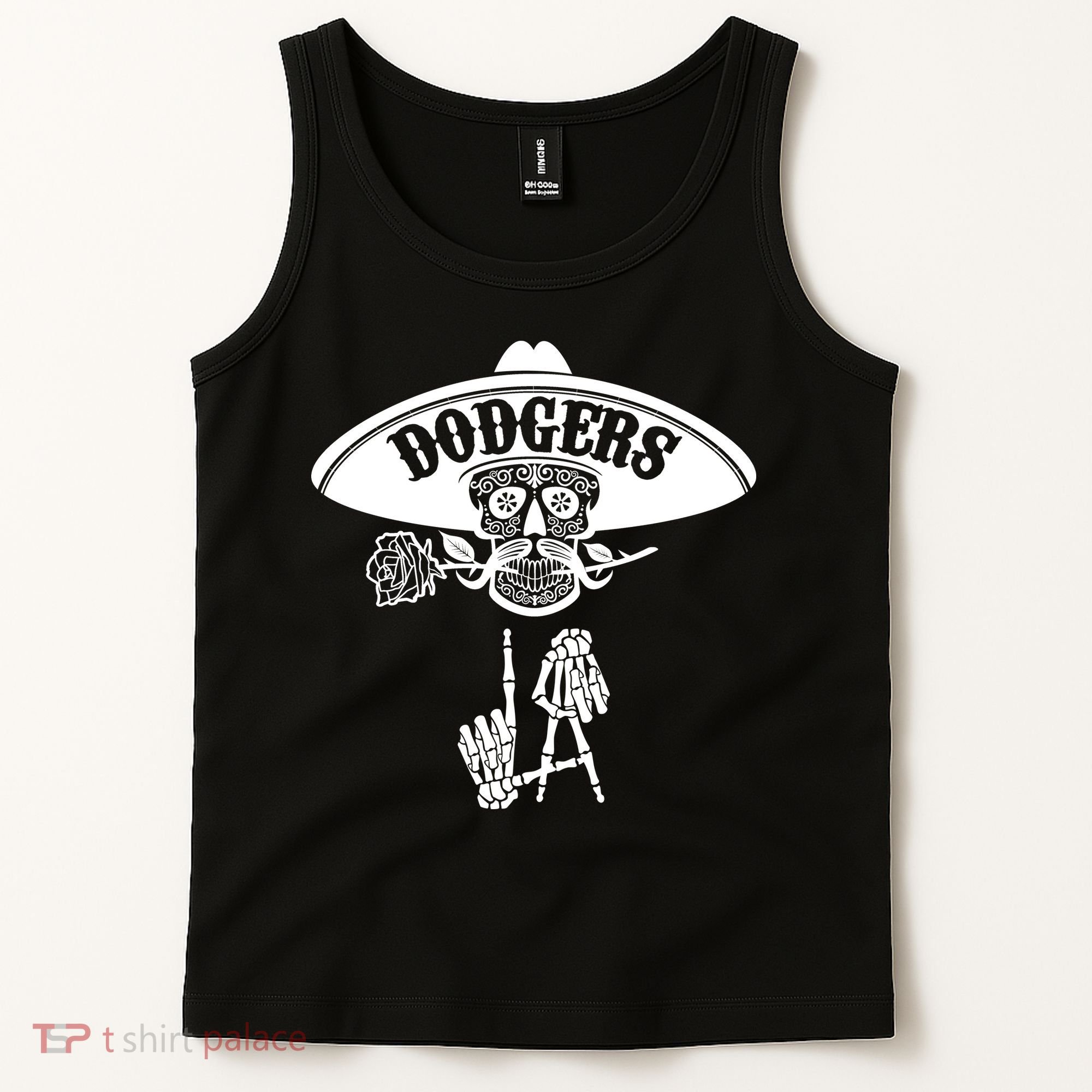 Funny Skull Dodgers Tank Top