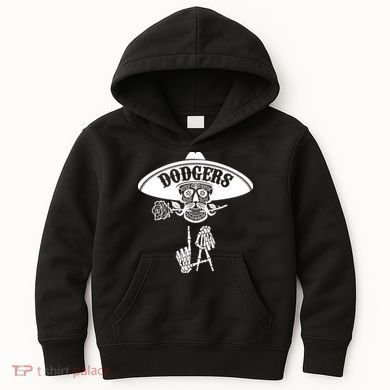 Funny Skull Dodgers Kids Hoodie