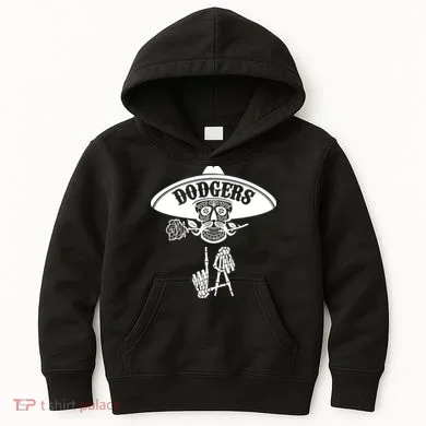 Funny Skull Dodgers Kids Hoodie