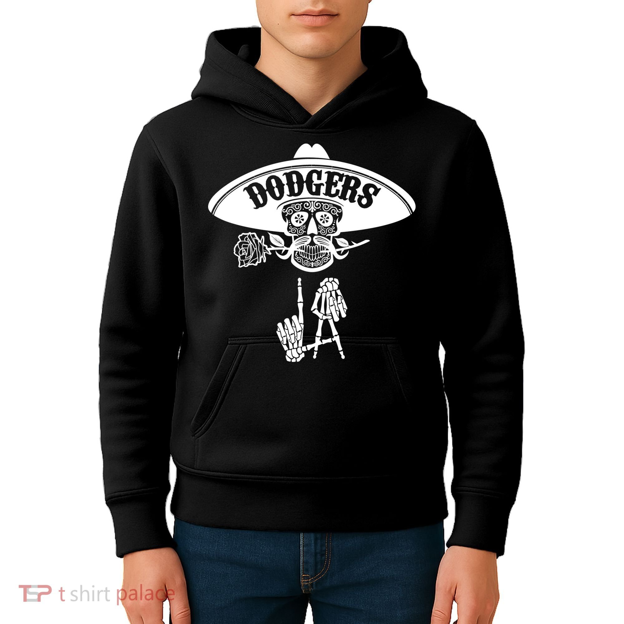 Funny Skull Dodgers Kids Hoodie