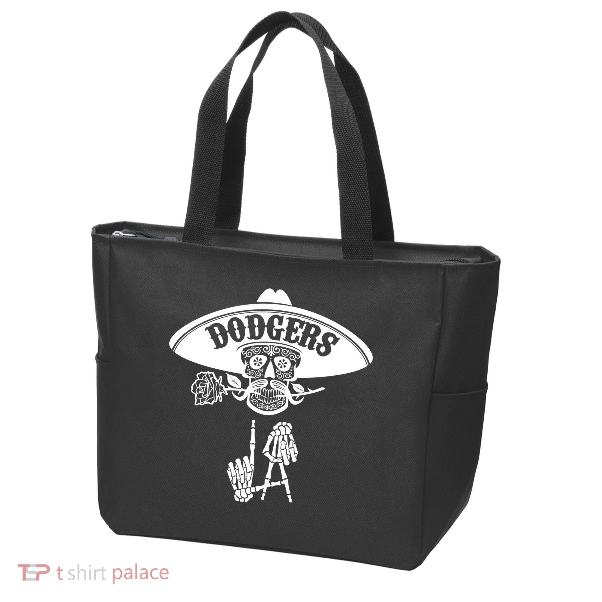 Funny Skull Dodgers Tote Bag