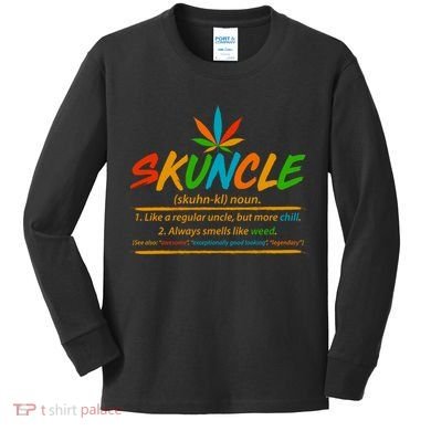 Funny Skuncle Definition Like A Regular Uncle Kids Long Sleeve Shirt