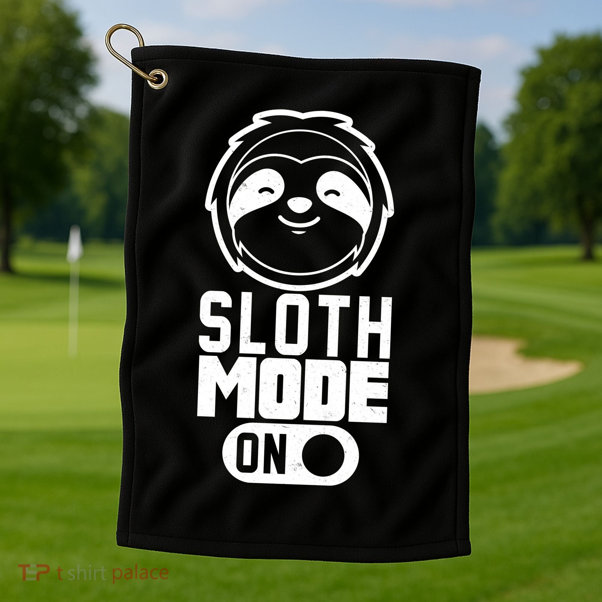 Funny Sloth Mode On Golf Towel