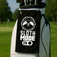 Funny Sloth Mode On Golf Towel thumb 2