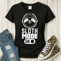 Funny Sloth Mode On Women's T-Shirt thumb 3