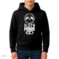 Funny Sloth Mode On Kids Hoodie thumb 4