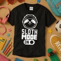 Funny Sloth Mode On Kids T-Shirt thumb 3