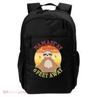 Funny Sloth Namast'ay 6 Feet Away Backpack thumb 0