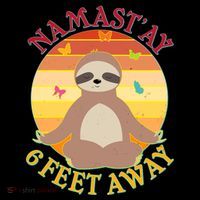 Funny Sloth Namast'ay 6 Feet Away Coffee Mug thumb 5