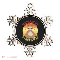 Funny Sloth Namast'ay 6 Feet Away Ornament thumb 0
