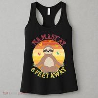 Funny Sloth Namast'ay 6 Feet Away Women's Tank Top thumb 3