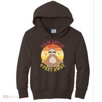 Funny Sloth Namast'ay 6 Feet Away Kids Hoodie thumb 0