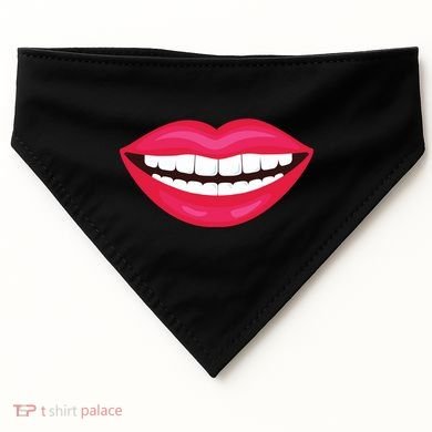 Funny Smile Lips USA-Made Doggie Bandana