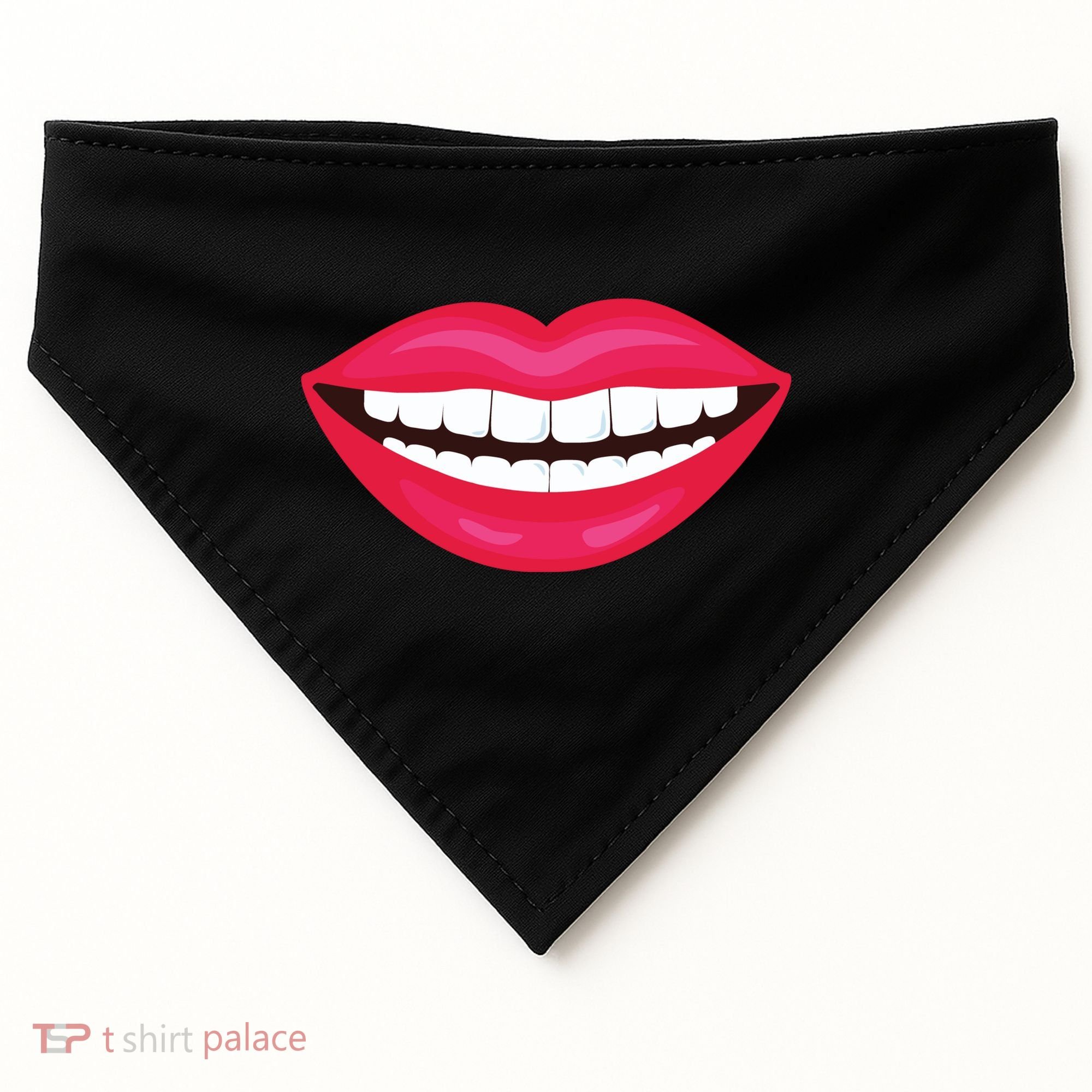 Funny Smile Lips USA-Made Doggie Bandana