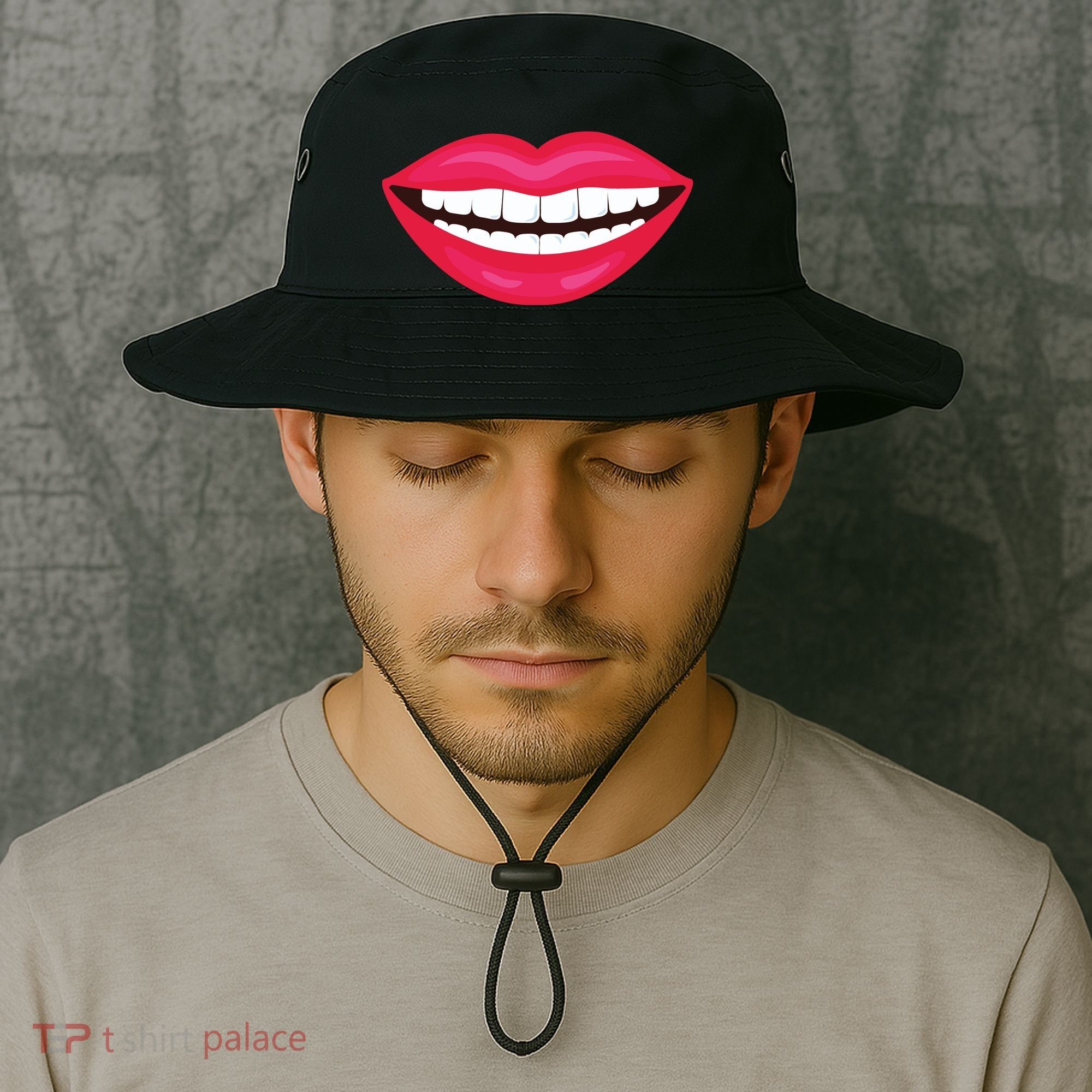 Funny Smile Lips Bucket Hat