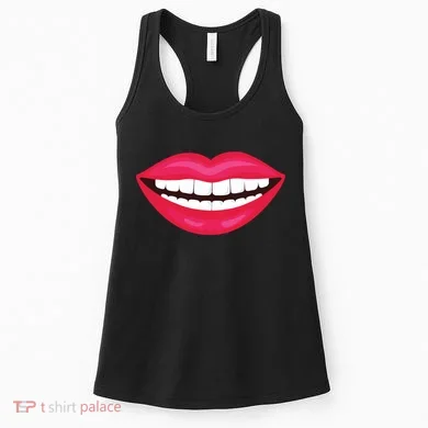 Funny Smile Lips Women's Tank Top