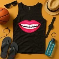 Funny Smile Lips Tank Top thumb 4
