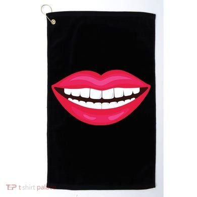 Funny Smile Lips Golf Towel
