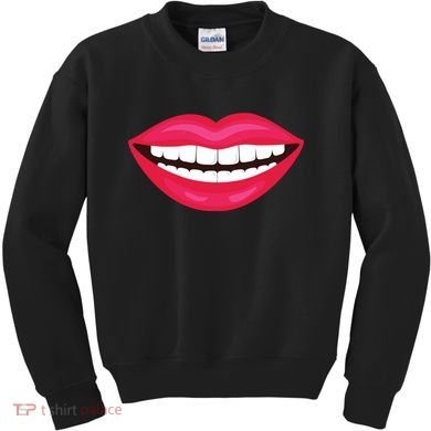 Funny Smile Lips Kids Sweatshirt
