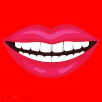 Funny Smile Lips Santa Hat thumb 1