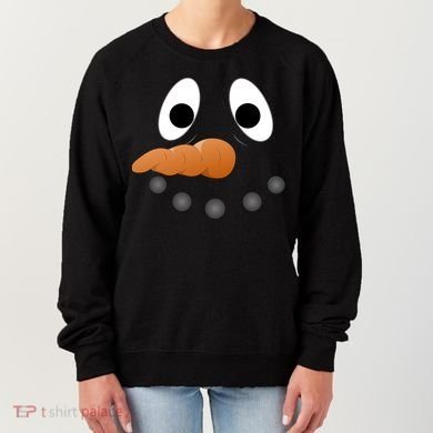 Funny Snowman Face Women's Sweatshirt