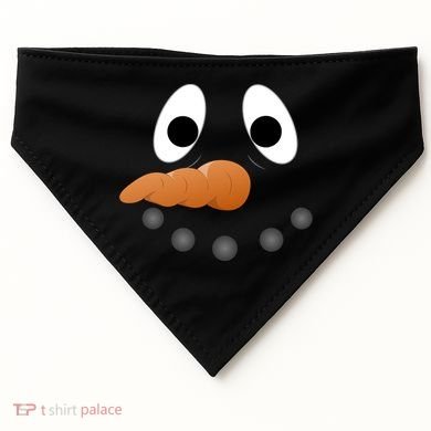 Funny Snowman Face USA-Made Doggie Bandana