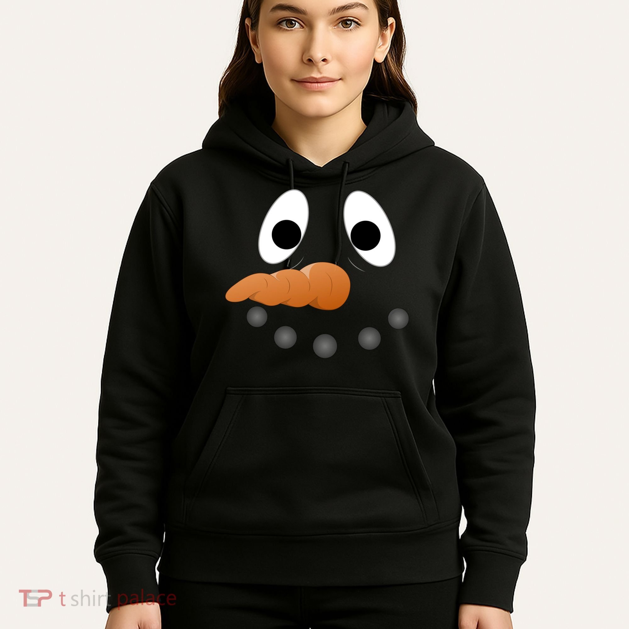 Funny Snowman Face Hoodie