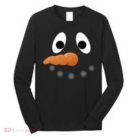 Funny Snowman Face Long Sleeve Shirt thumb 0