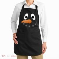 Funny Snowman Face Apron thumb 2