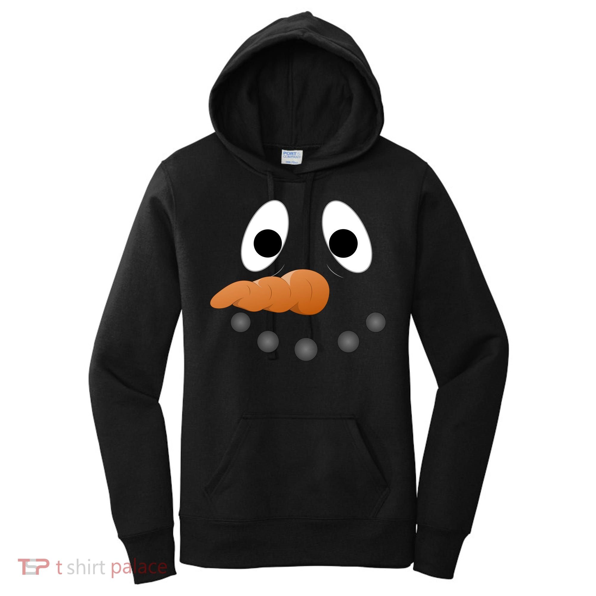 Funny Snowman Face Women's Hoodie