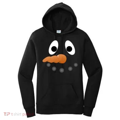 Funny Snowman Face Women's Hoodie