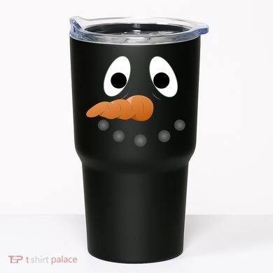 Funny Snowman Face Tumbler