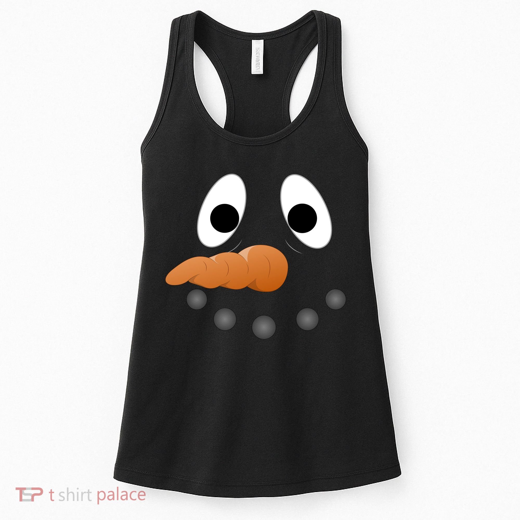Funny Snowman Face Women's Tank Top