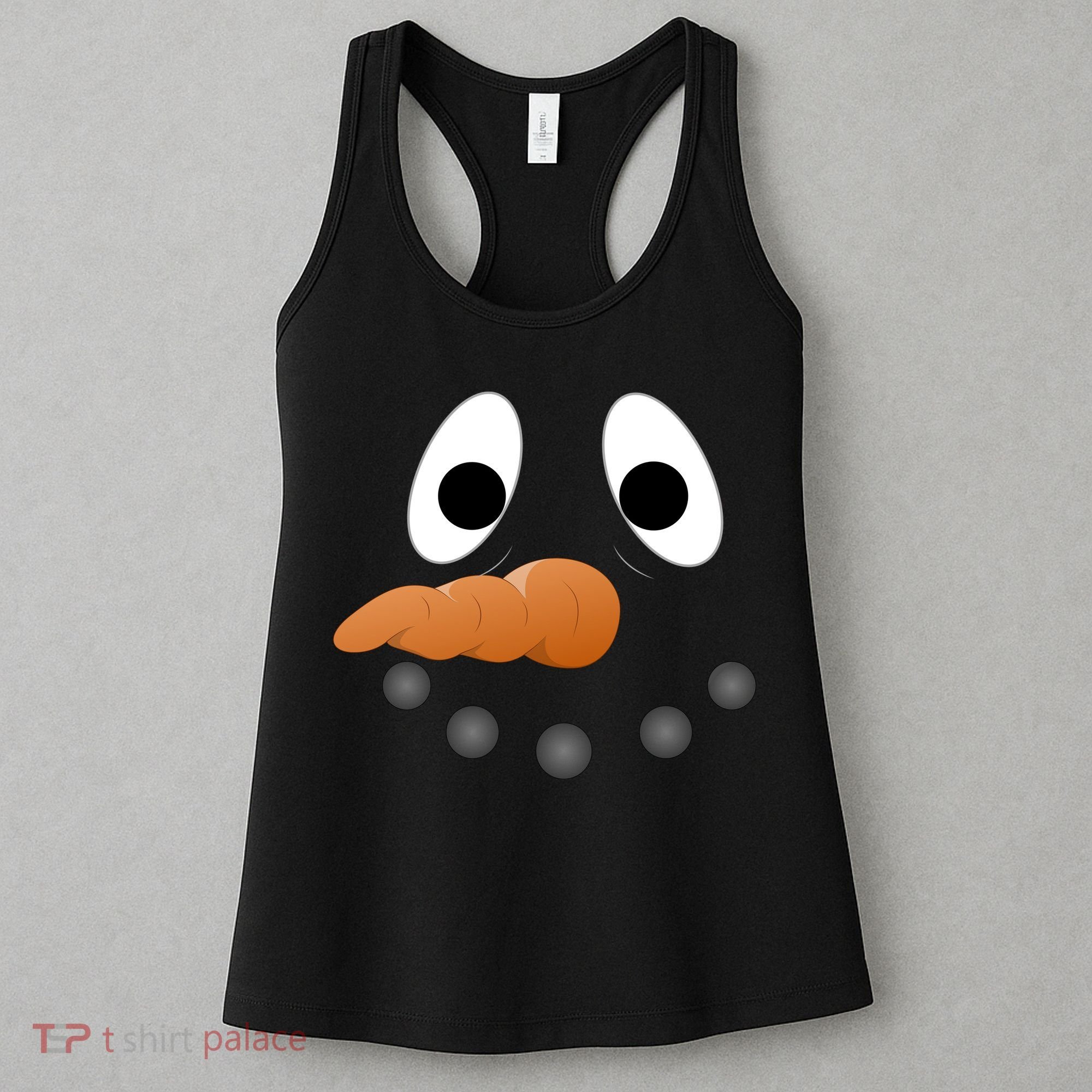 Funny Snowman Face Women's Tank Top